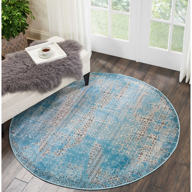 Bomberger Abstract Indoor Rug, Round 5'3"