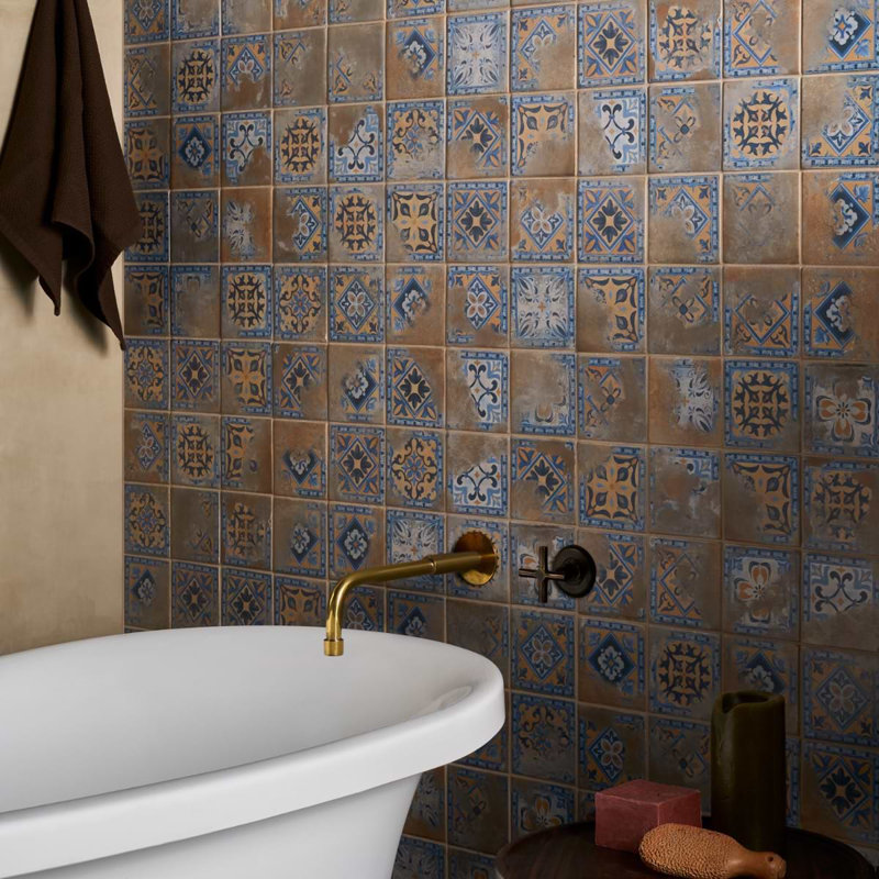 Atlas 3.39 In. X 3.93 In. Square Matte Porcelain Floor And Wall Tile (4.73 Sq. Ft. / Case)