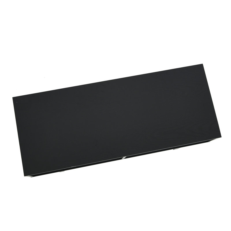 Gateshead Sled Coffee Table with Storage, Black Oak