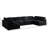 Jocqua Velvet U-Shaped Sectional Reversible-2030298854