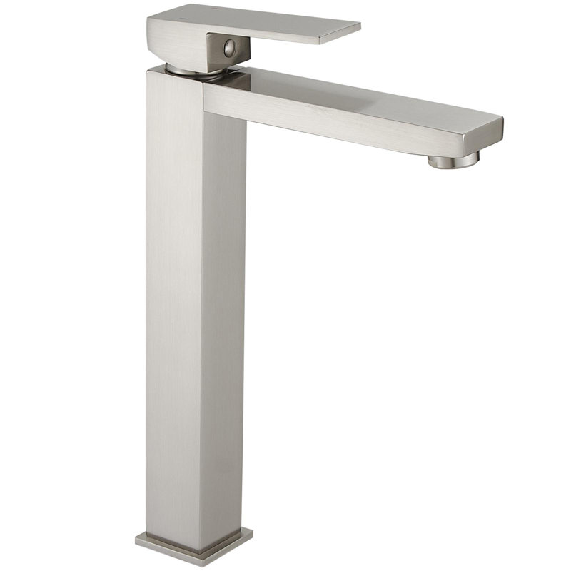 Single Hole Single Handle Bathroom Vessel Sink Faucet, Brushed Nickel