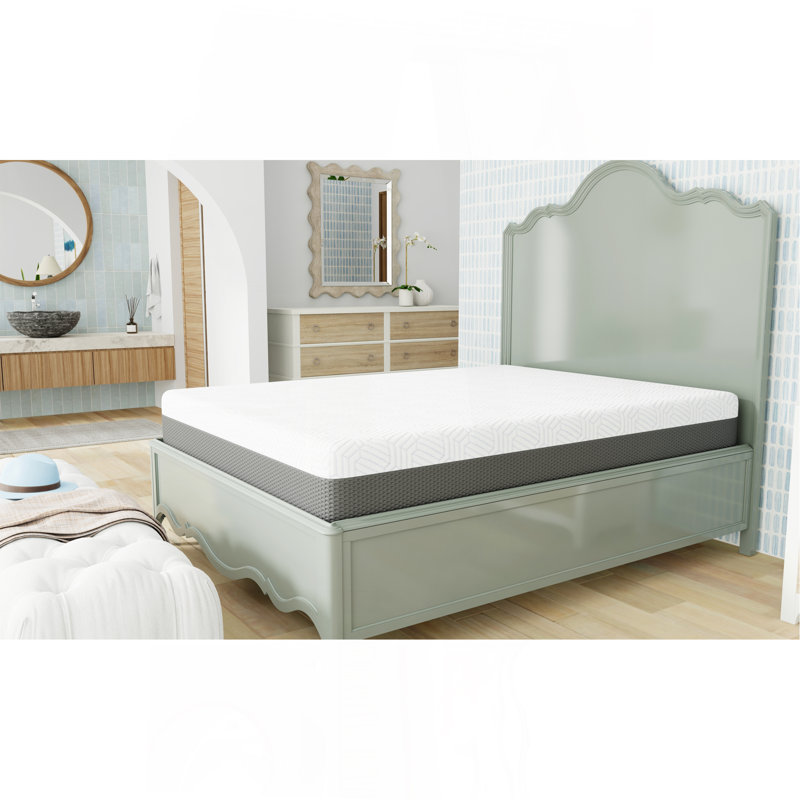 Matelas mi-ferme 10 po avec housse de refroidissement, Lit double