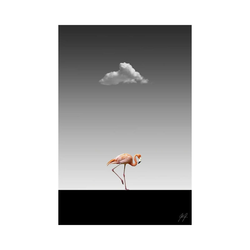 Flamingo Catwalk II by Kathrin Federer - Wrapped Canvas Gallery-Wrapped Canvas Giclée, 66.04 cm H x 45.72 cm W