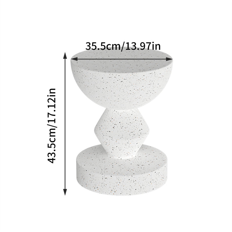 Accent Table Concrete Side End Table For Balcony Garden