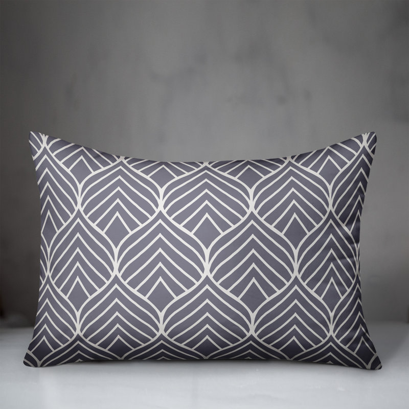  Housse et insert de coussin d'extérieur Geo Leaf 17, Bleu