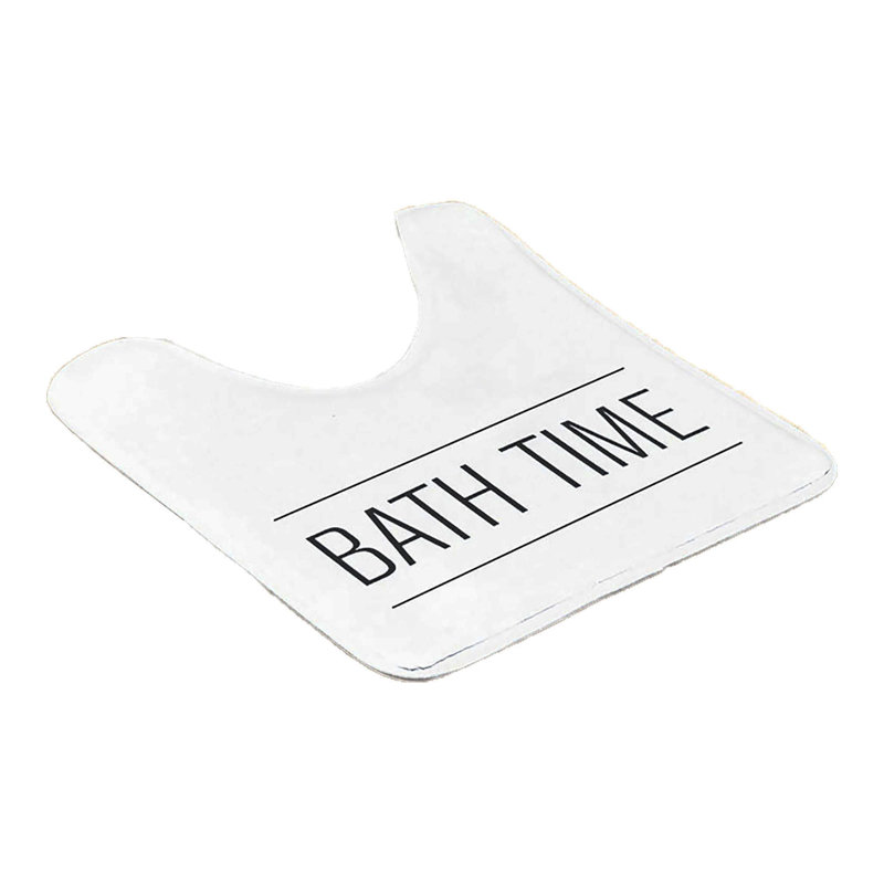 Tapis en microfibre antidérapant Bath Time - 20 po x 18 po, Blanc