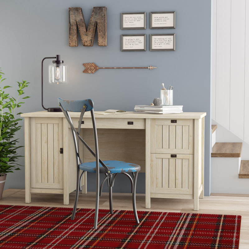 Costa Computer Desk, Chalked Chestnut