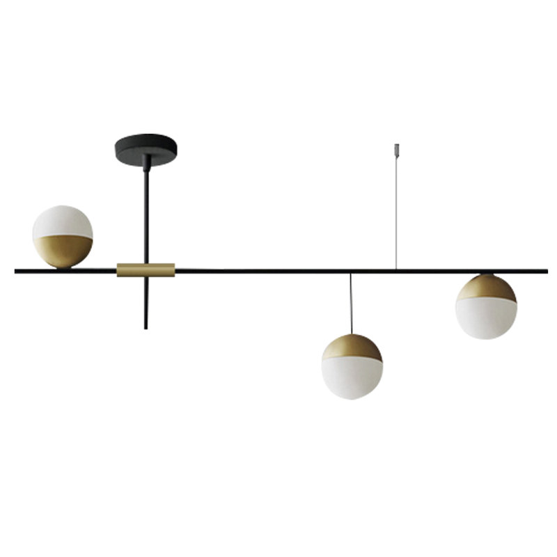 Lustre Mid-Century moderne à 3 lumières