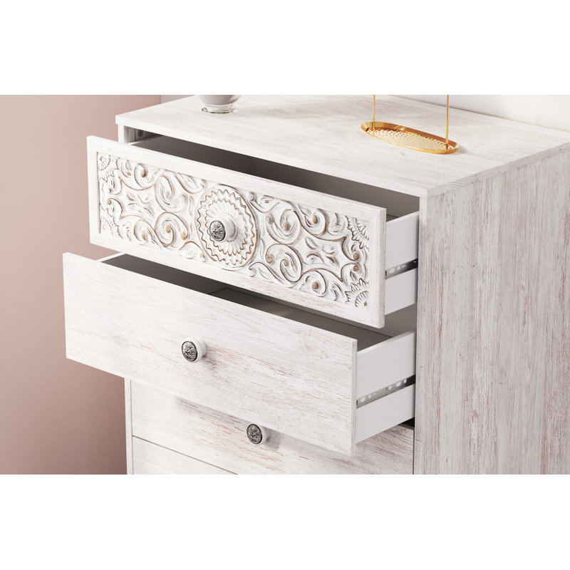 Brown Cottage Style Tall Chest of Drawers