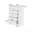 Mobilier de chambre à coucher avec tiroirs en bois naturel à finition naturelle chêne gris rustique / brun