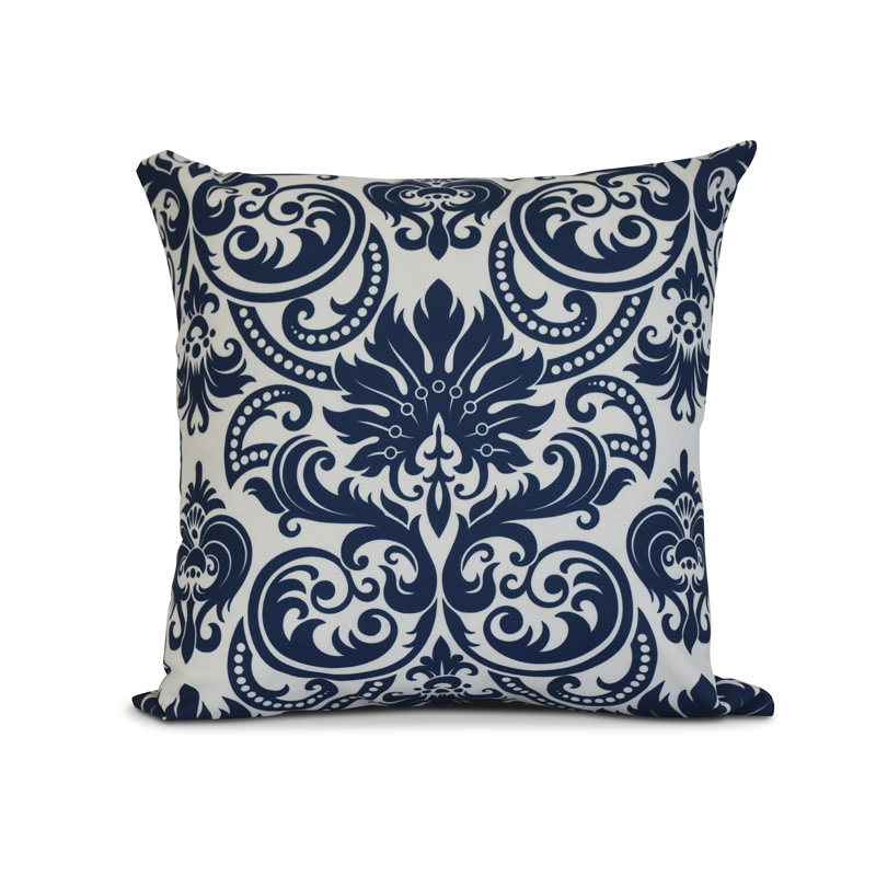 Housse et insert de coussin floral, Bleu / blanc, 18 po x 18 po