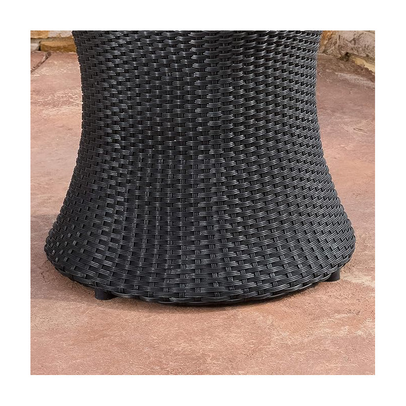 KONO HOURGLASS TABLE (NO GLASS TOP), Black
