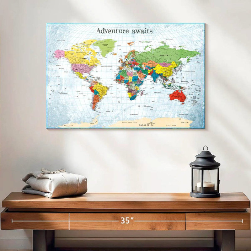 «Adventure Awaits III», punaise du monde Amrico, H 16 po x l 24 po
