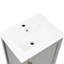 Meuble-lavabo de 20 pouces avec lavabo en céramique blanche et armoire peinte en gris, porte à fermeture douce, support de rangement pour serviettes, savon à tablette ouverte, cadre en bois massif, lavabo autoportant sous comptoir, unité de, deux-525349897