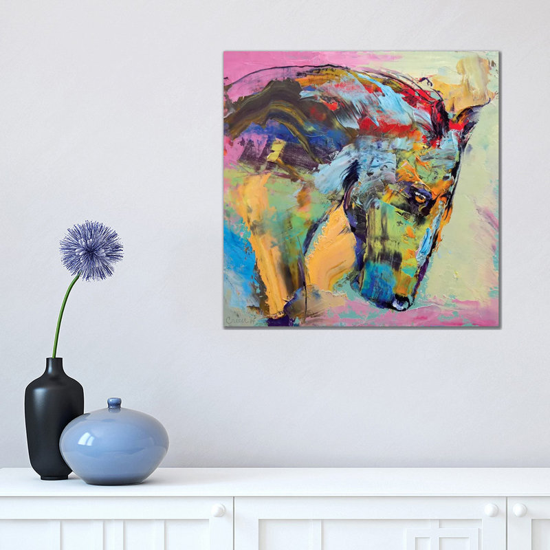 Horse Study by Michael Creese - Wrapped Canvas Painting, 30.48 cm H x 45.72 cm W, No Frame