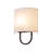 1-Light Coastal Style Fabric Wall Sconce-494042180