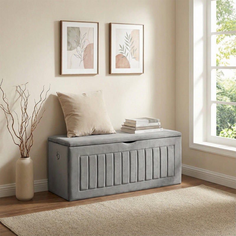 Storage Blanket Chest, Gray