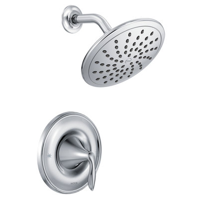 Ensemble de garniture de douche avec douche à effet de pluie Moen Eva Posi-Temp, valve requise