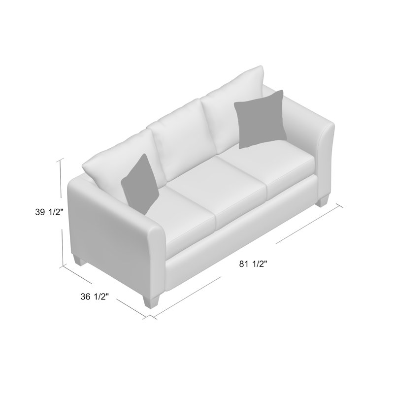Aniki Upholstered 81.5'' Sofa, Morris Ore