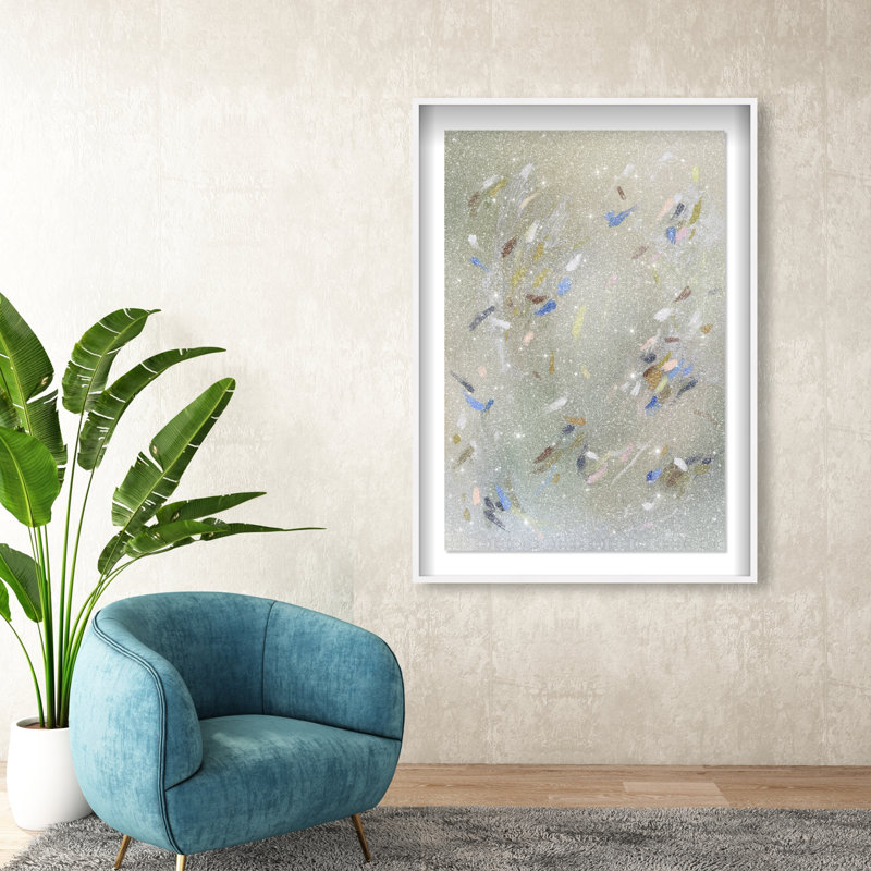 Spontaneous Trace Print by Oliver Gal, 31.5"H x 21.5"W, White Shadowbox