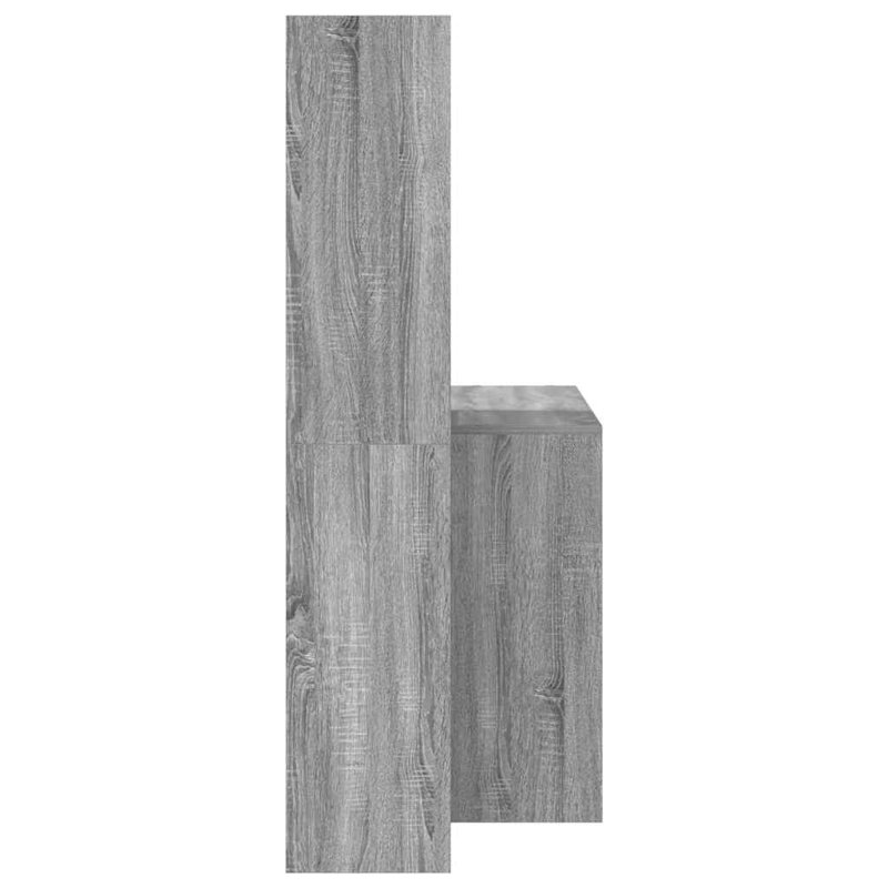 Desk 138.5 X 55 X 143 Cm Engineered Wood, Grey Sonoma