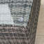 Apphi Outdoor Steel Wicker Side Table - Grey