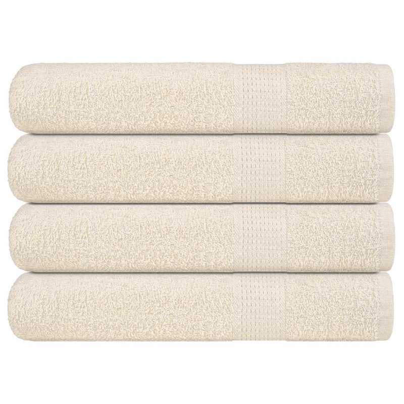 Reshod 100% Cotton Beach Towel, Cream