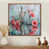 Toile avec cadre flottant brun