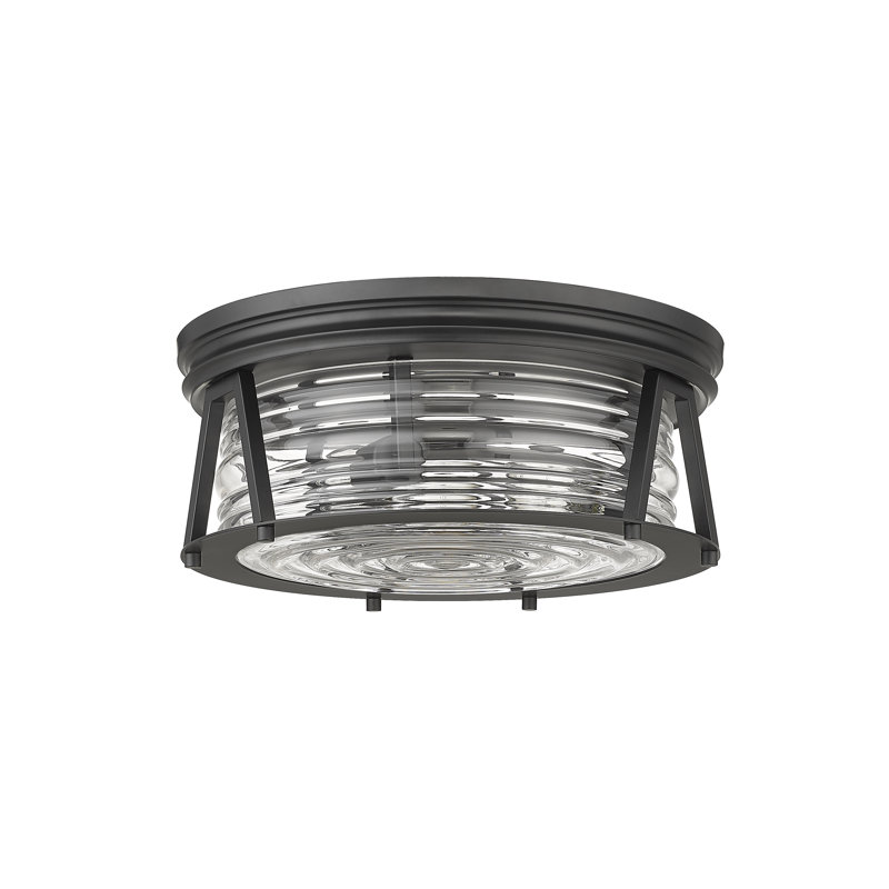 Plafonnier encastré 3 lumières 16 po Smithies, Noir mat