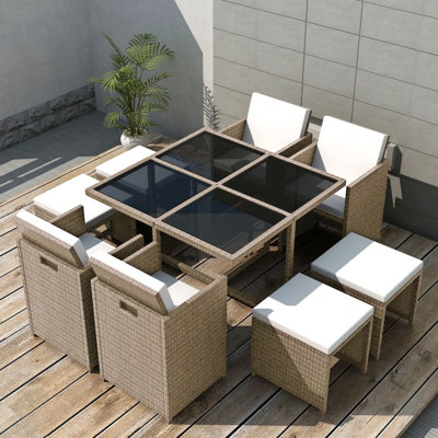 Buttram Patio Dining Set with Rectangular Table , Cushions Included