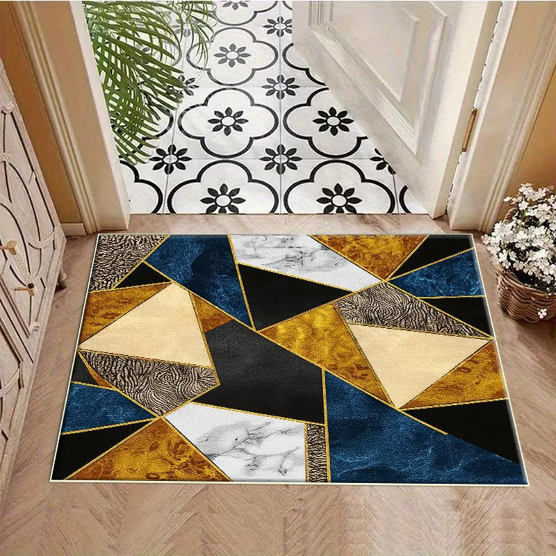 Geometric Pattern Area Rug, Soft And Lightweight, Suitable For All Seasons, Easy To Maintain And Easy To Clean, Machine Washable Carpet Floor Mat, Suitable For Living Room, Bedroom, Dining Room, Hallway, Balcony, Room Decor, Home Decor, Outdoor Decor