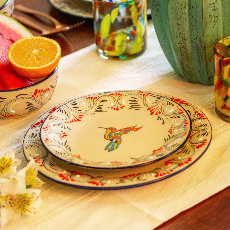 Assiettes en céramique Colibri (paire)