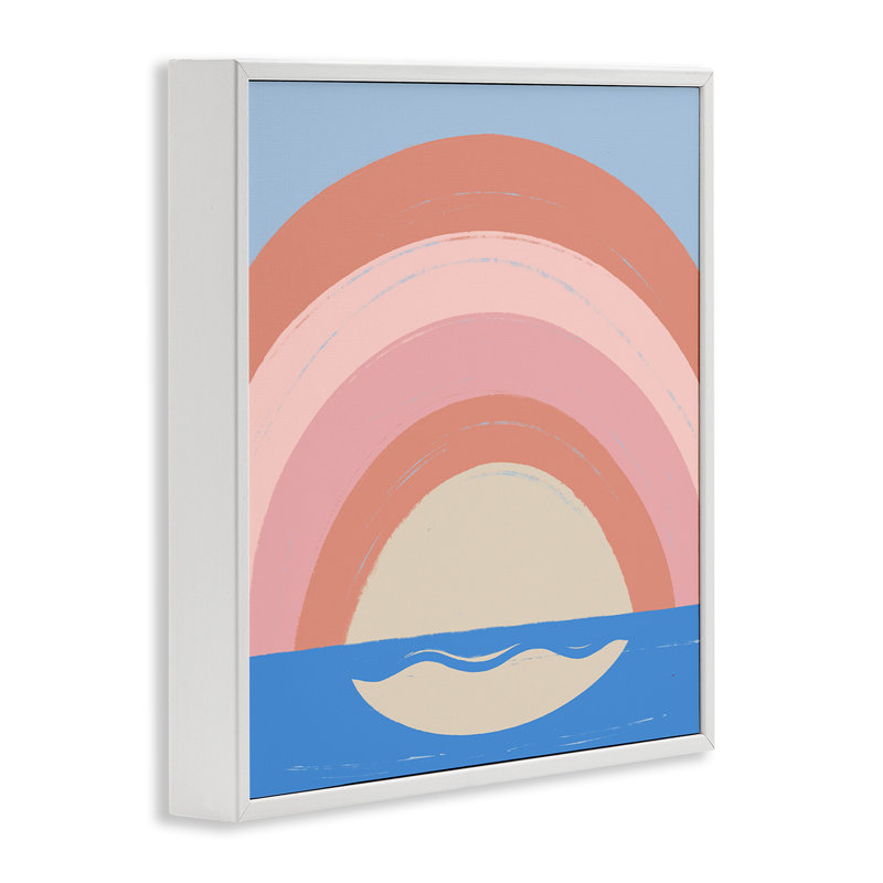 «Ocean Rainbow Reflection», art de la giclée encadrée par Carrie Cantwell, Estampe numérique encadrée blanc bord de mer