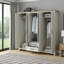 Limestone 6 Door 2 Drawer Wardrobe with Mirror-119009979