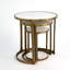 3 Piece Marble Top Nesting Table Set-Brass