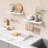 Floating Bathroom Shelves Wall Mounted, Modern Bathroom Organizer with Tower Bar,Set of 2-1711269850