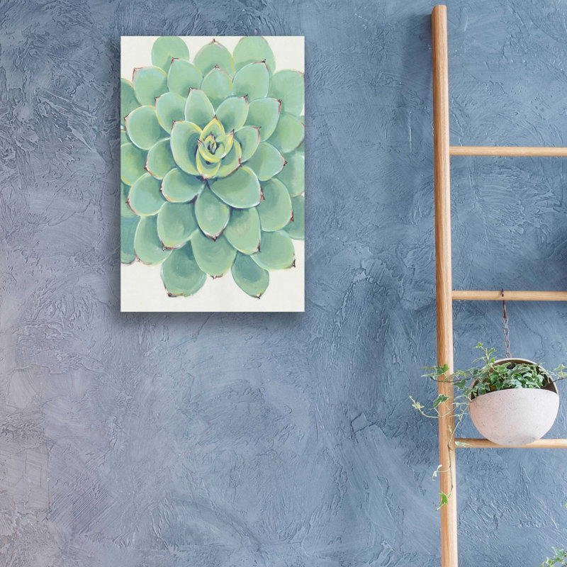 «Pastel Succulent III» par Tim O'Toole, art mural en verre acrylique, H 24 po x l 16 po x P 0,2 po