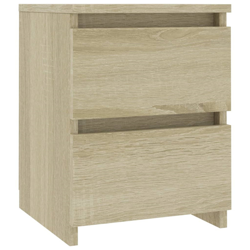Demona 30cm W Bedside Table, Sonoma Oak