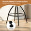 Swivel Upholstered Counter Stool with Metal Frame