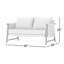 Naomie Acacia Loveseat with Wicker Rope