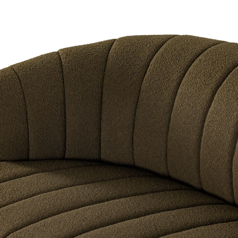 Elliana Sofa, Fiqa Boucle Olive 100% Polyester