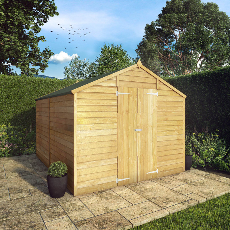 Mercia 10 x 8ft Overlap Apex Windowless Shed, No