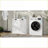 Laundry Sorter Cabinet, Two-Compartment Tilt-Out with Removable Bags, Off-White | MDF | Laundry Room