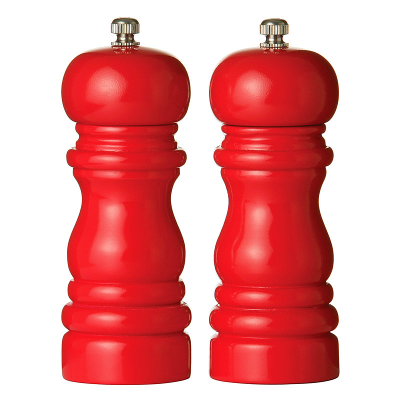 Brand Wood No Salt And Pepper Shaker Set, Red
