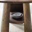 Table de salle à manger ronde de 47,25 pouces, style rétro, texture brossée, convenant à 4 à 6 personnes, plateau de table en bois aggloméré, structure en métal, bois de noyer, couleur bronze.