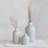 Embossed Stoneware Vases With Reactive Glaze