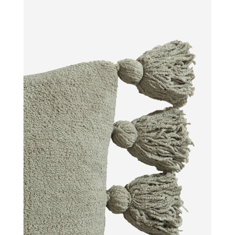 Pom Pom Square Pillow Cover & Insert, Boulder