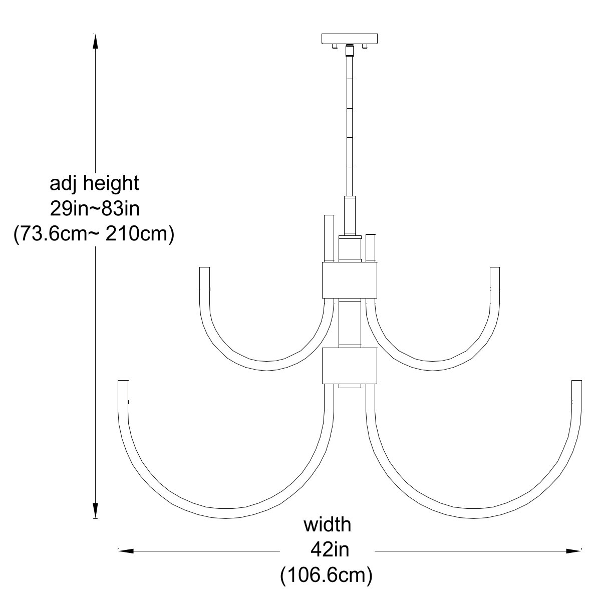 Sorrento 15-Light Chandelier, Satin Nickel