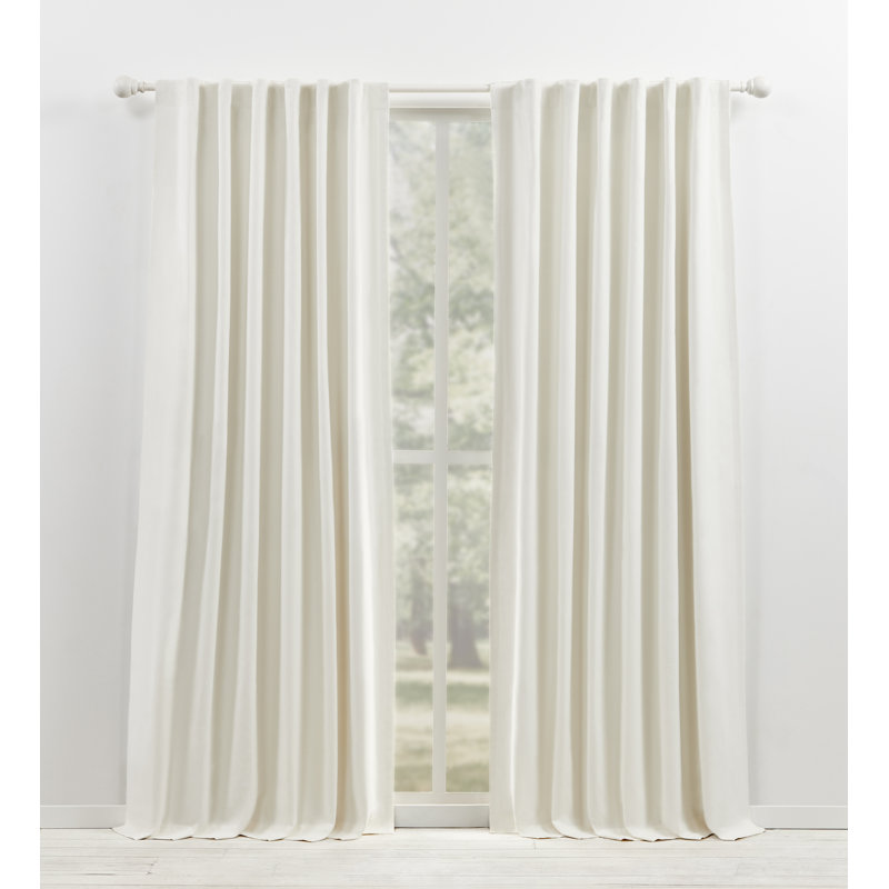 Rideau occultant 100% coton Lauren Ralph Lauren Waller, Flocons de neige, 52 po x 96 po