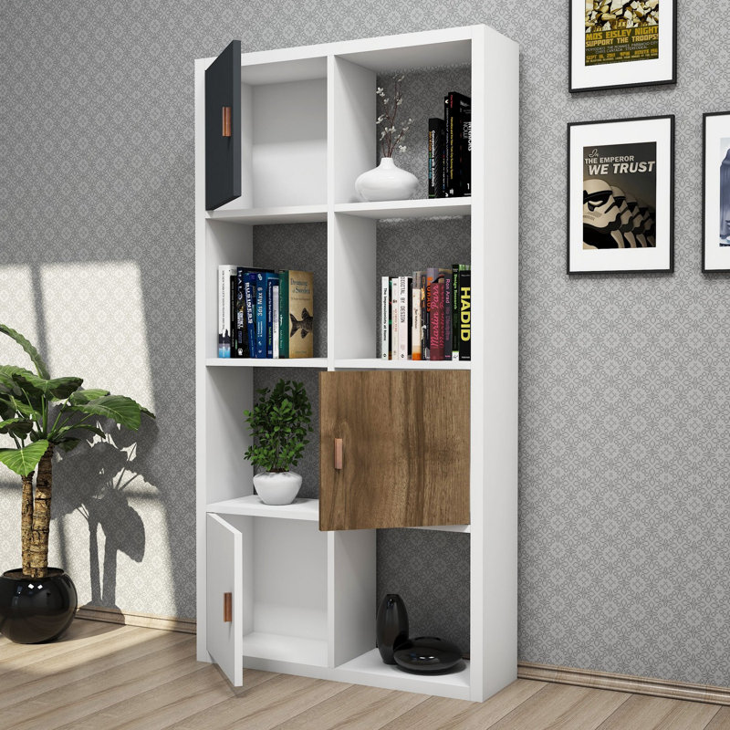 Lorin 151.4 cm H x 77.8 cm W Cube Bookcase